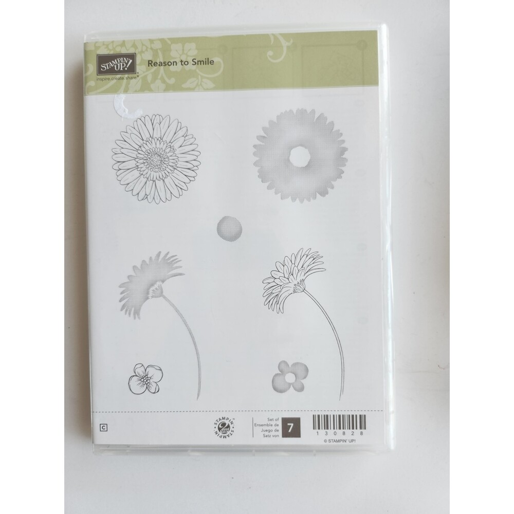 INVENTORY REDUCTION SALE Stampin' Up, Reason to Smile Set of 7, Rubber Stamp B12